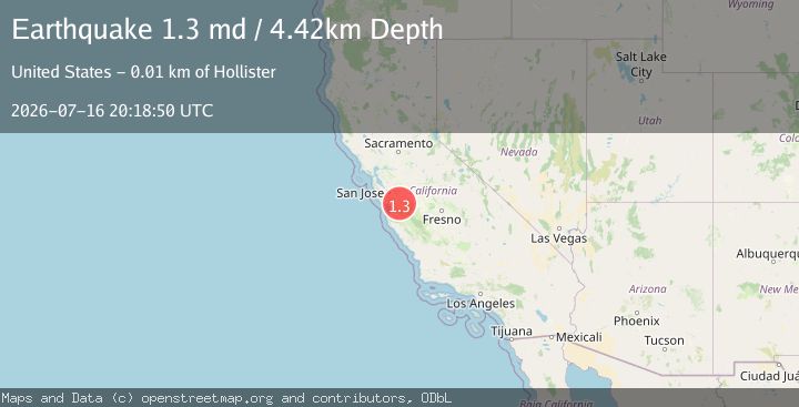 Map of 11 km ESE of Gilroy, CA