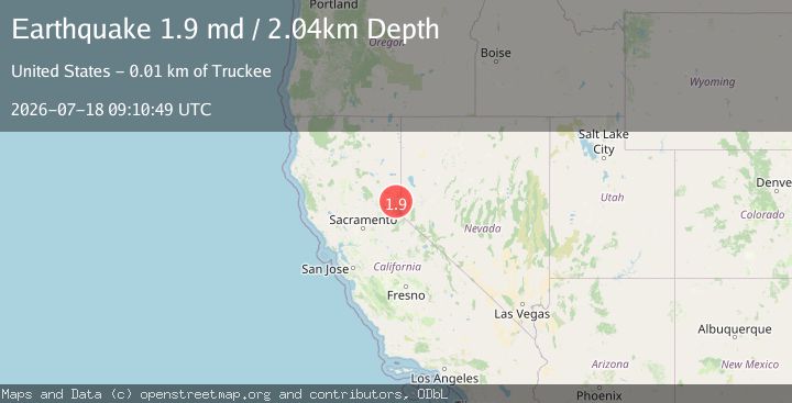 Map of 10 km NNE of Truckee, CA