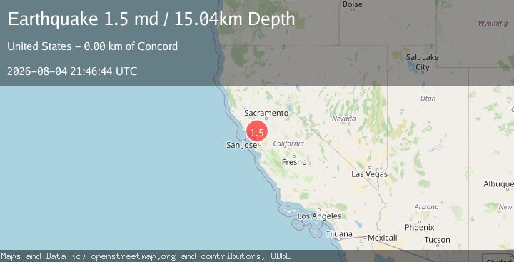 Map of 3 km W of Concord, CA