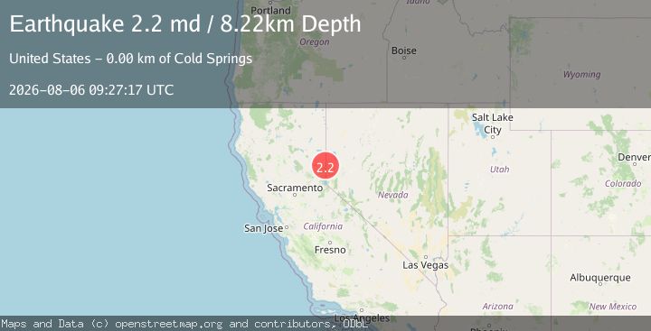 Map of 3 km NW of Cold Springs, NV