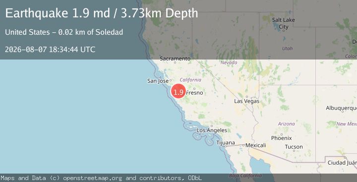 Map of 6 km NW of Pinnacles, CA