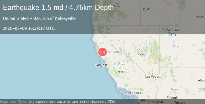 Map of 12 km WNW of Cobb, CA