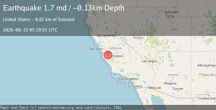 Map of 5 km NW of Pinnacles, CA