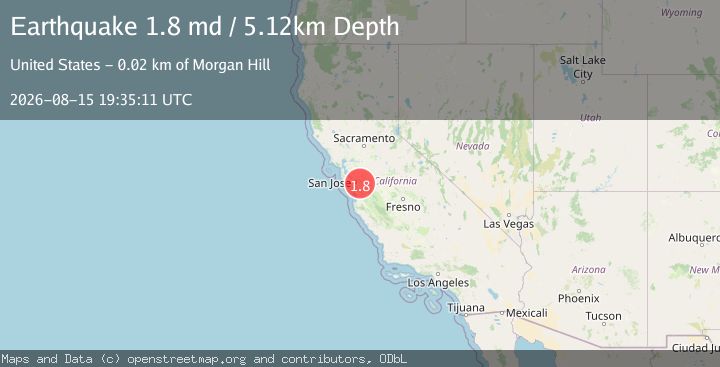 Map of 16 km E of Seven Trees, CA