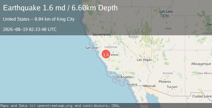 Map of 20 km NW of New Idria, CA