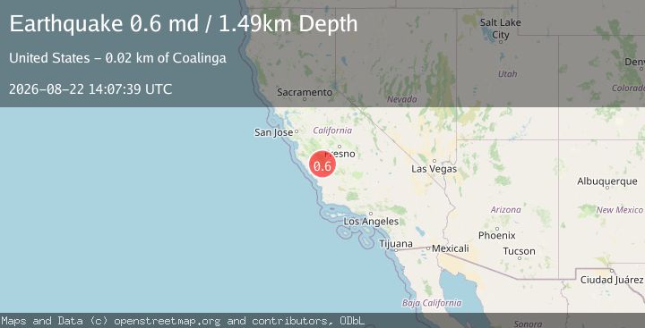 Map of 21 km NW of Parkfield, CA
