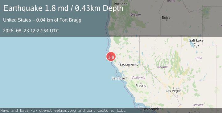 Map of 16 km W of Cape Vizcaino, CA