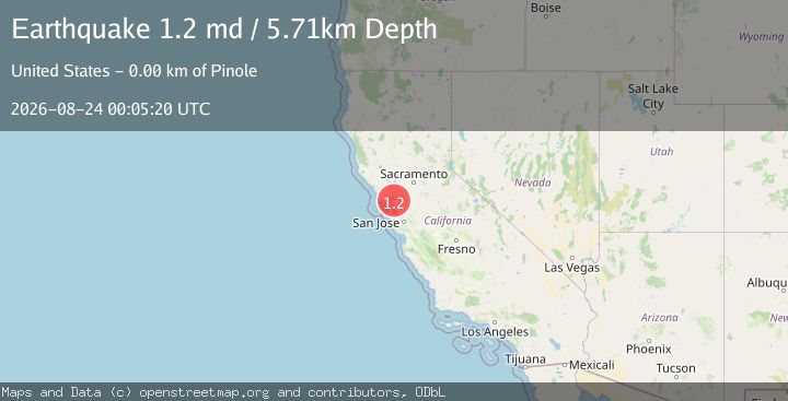 Map of 1 km ESE of Pinole, CA