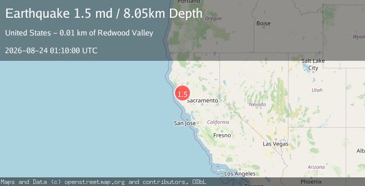 Map of 11 km N of Redwood Valley, CA