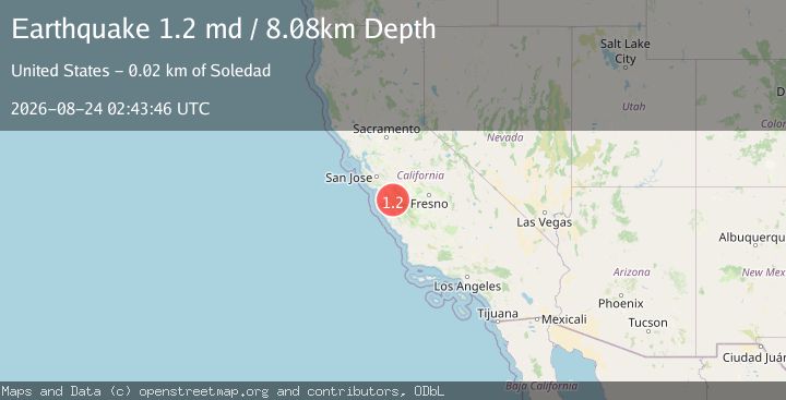 Map of 9 km NW of Pinnacles, CA