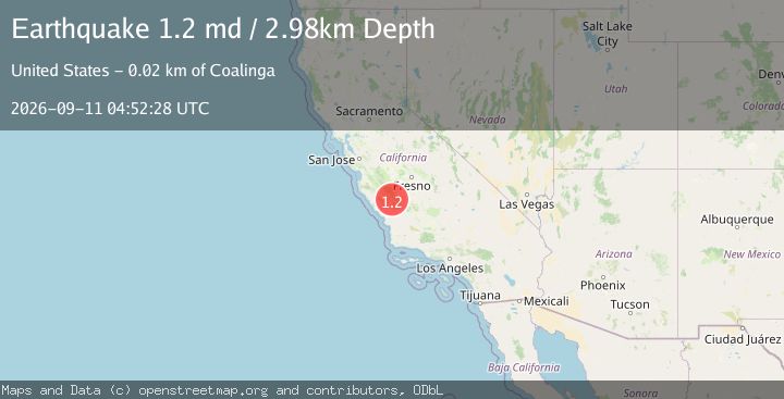Map of 18 km NW of Parkfield, CA