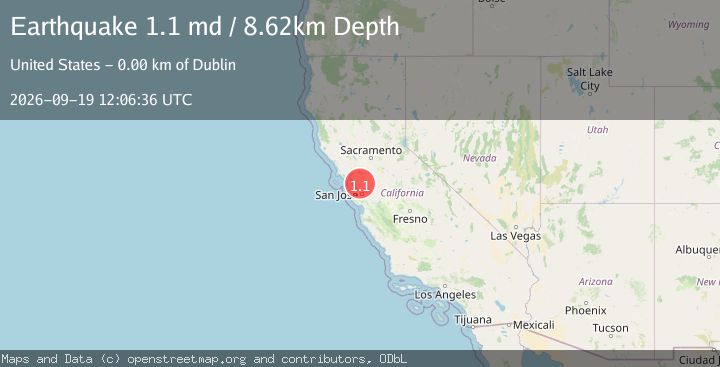 Map of 3 km W of Dublin, CA