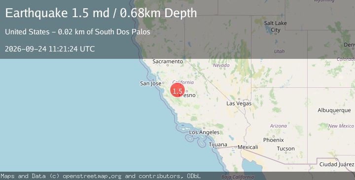 Map of 15 km WSW of Firebaugh, CA