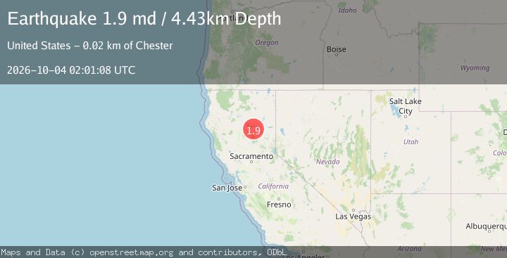 Map of 14 km WSW of Almanor, CA