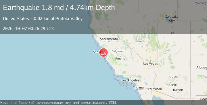 Map of 19 km WNW of Boulder Creek, CA