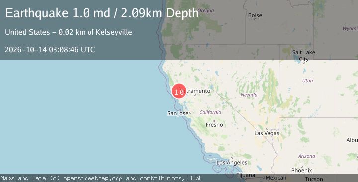 Map of 13 km NW of The Geysers, CA