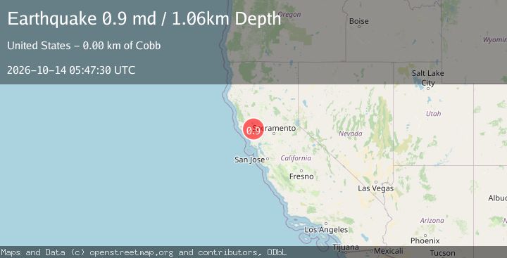 Map of 2 km NNW of The Geysers, CA