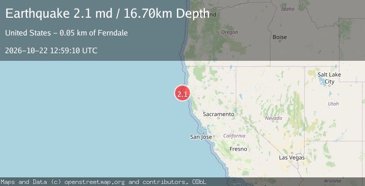 Map of 30 km WSW of Petrolia, CA