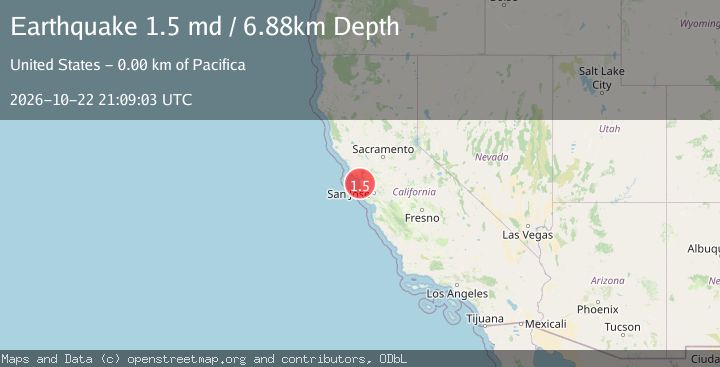 Map of 5 km NNW of Pacifica, CA