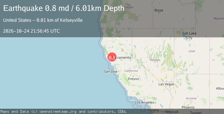 Map of 8 km SSE of Kelseyville, CA