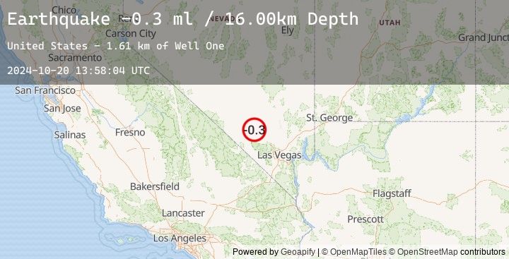 Map of 33 km NW of Indian Springs, Nevada