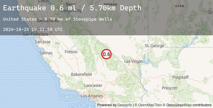 Map of 31 km WNW of Furnace Creek, California