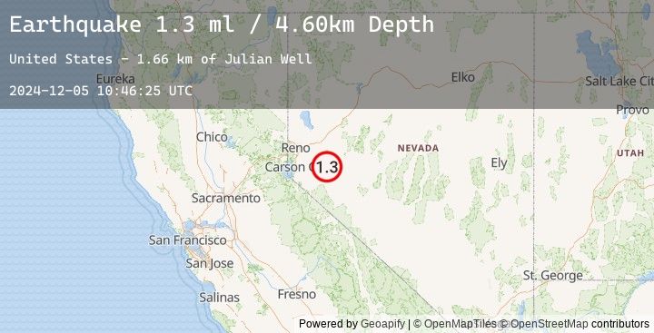 Map of 22 km NNE of Yerington, Nevada