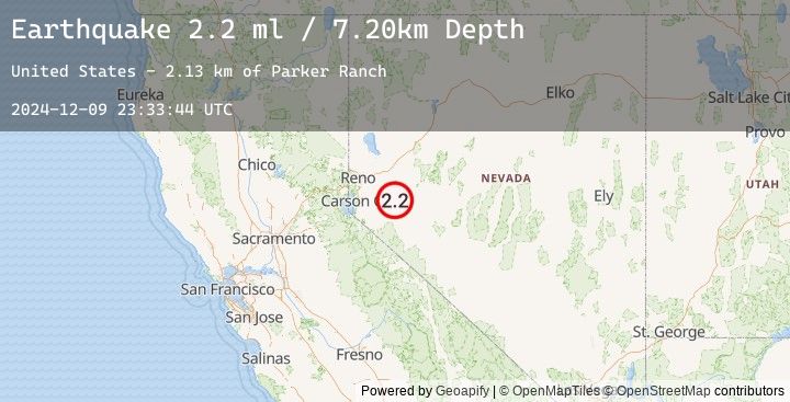 Map of 20 km NNE of Yerington, Nevada