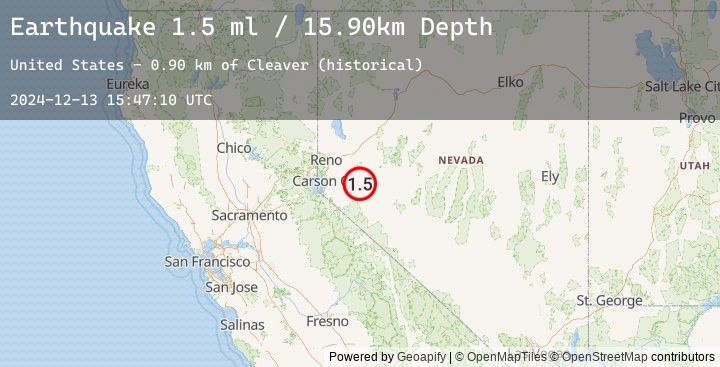 Map of 16 km NNE of Yerington, Nevada