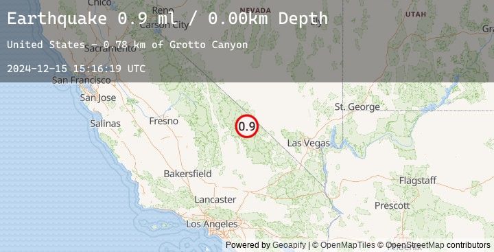 Map of 29 km NW of Furnace Creek, California