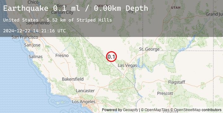Map of 51 km ESE of Beatty, Nevada