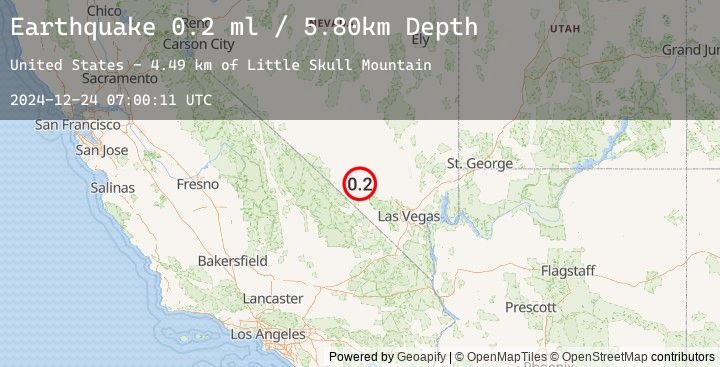 Map of 51 km ESE of Beatty, Nevada