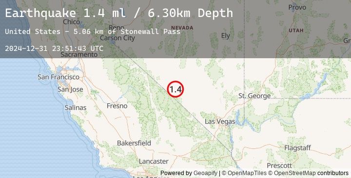 Map of 41 km S of Goldfield, Nevada