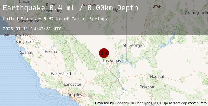 Map of 9 km NW of Indian Springs, Nevada