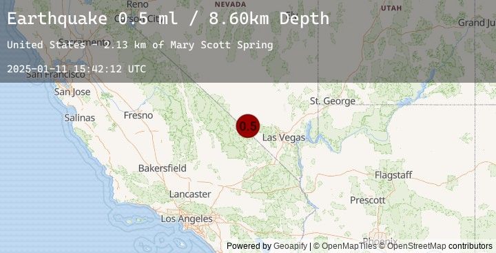 Map of 37 km NW of Pahrump, Nevada