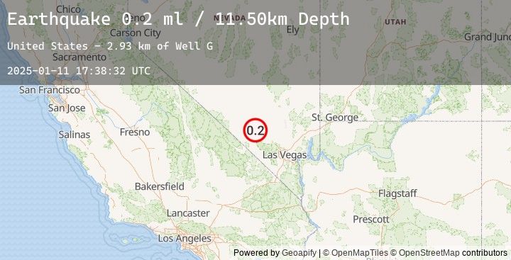 Map of 40 km NW of Indian Springs, Nevada