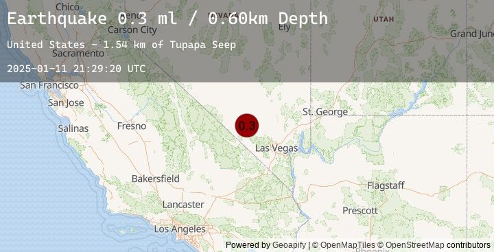 Map of 41 km WNW of Indian Springs, Nevada