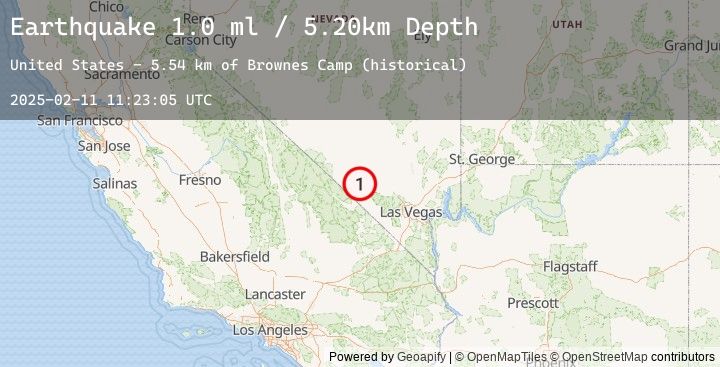 Map of 51 km ESE of Beatty, Nevada
