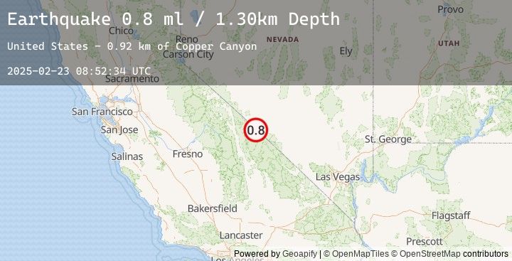 Map of 49 km S of Silver Peak, Nevada