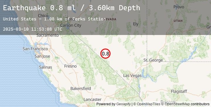 Map of 25 km SSE of Goldfield, Nevada