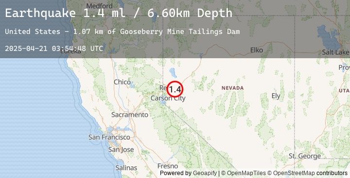 Map of 13 km NNW of Stagecoach, Nevada