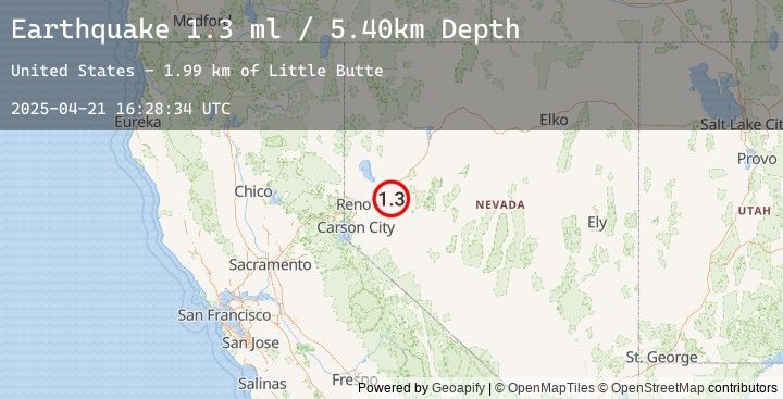 Map of 17 km E of Fernley, Nevada