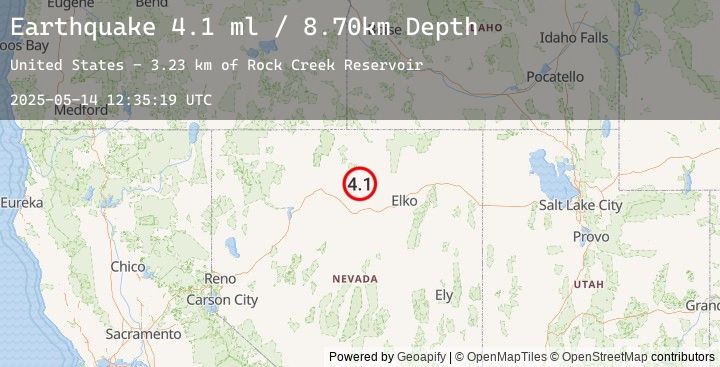 Map of 48 km NE of Valmy, Nevada