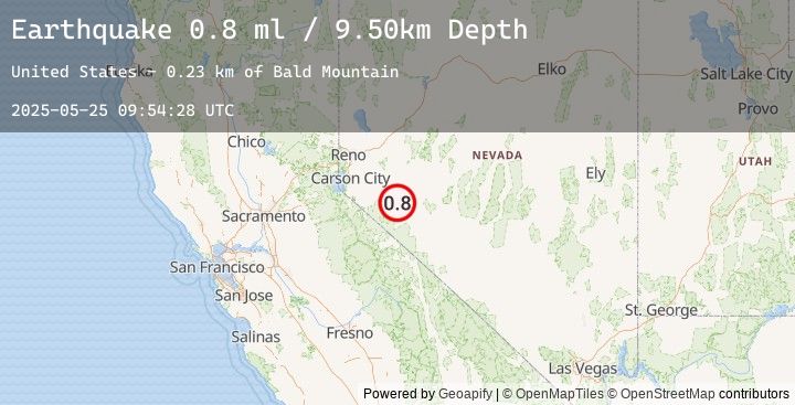 Map of 16 km NNW of Walker Lake, Nevada