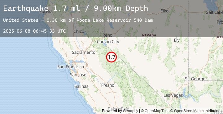Map of 22 km S of Walker, California