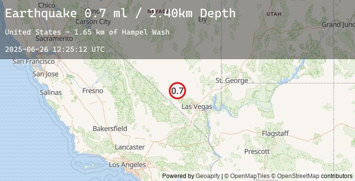 Map of 35 km WNW of Indian Springs, Nevada