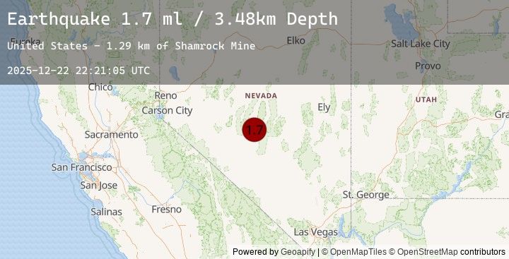 Map of 57 km S of Kingston, Nevada