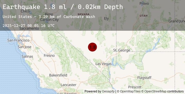 Map of 47 km SW of Rachel, Nevada