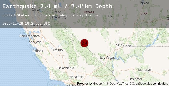 Map of 50 km S of Goldfield, Nevada