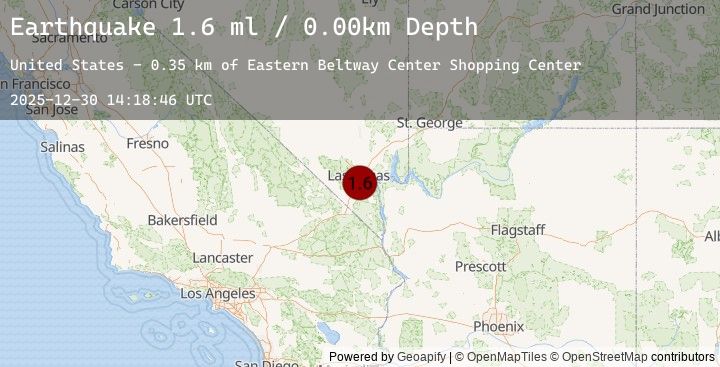Map of 8 km SSE of Paradise, Nevada